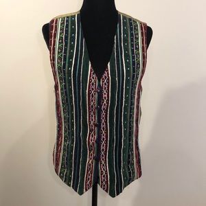 Vintage-Red/green/blue vest